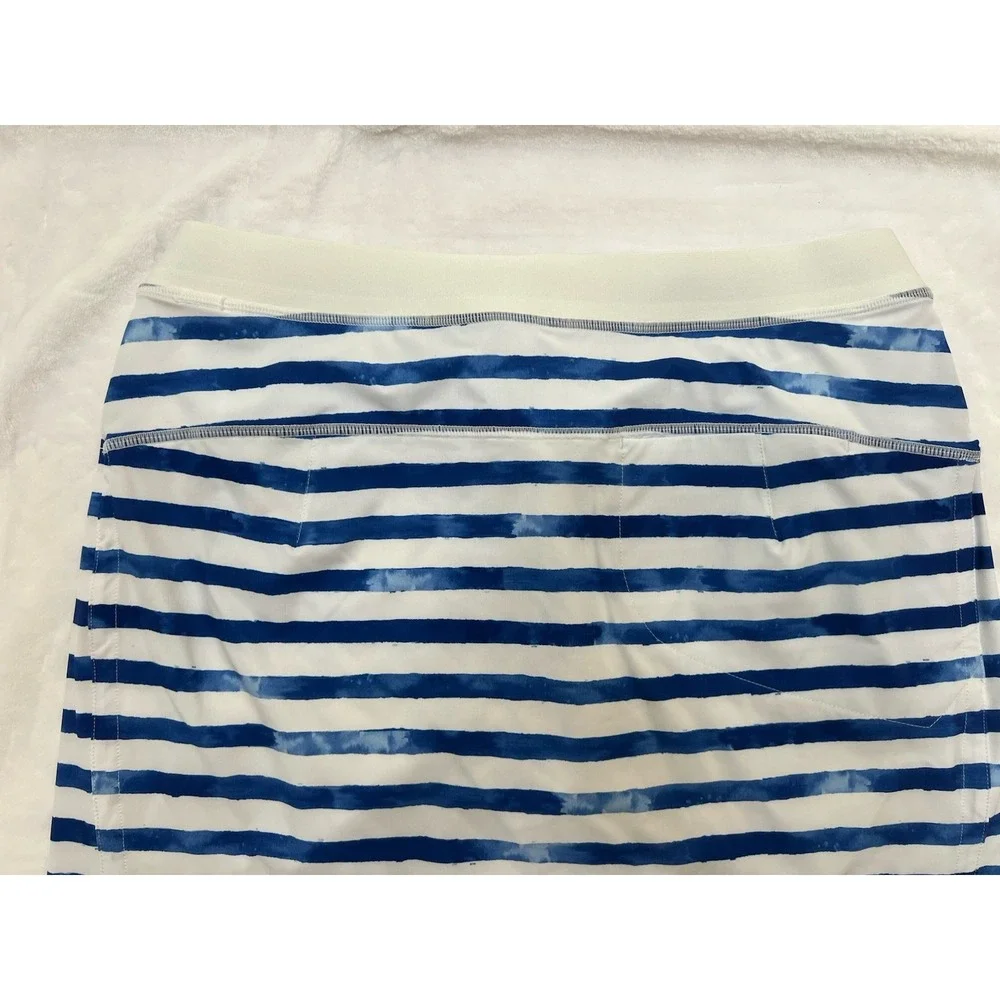 RLX Ralph Lauren Small Golf Tennis Skirt Skort Blue / White Striped - Picture 7 of 10